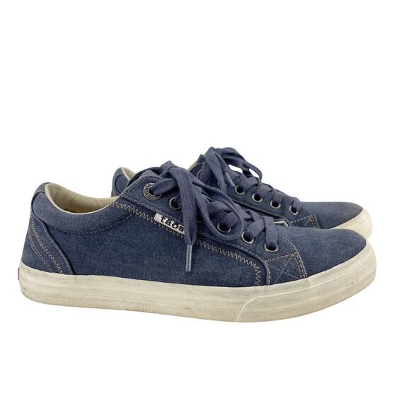 Taos Plim Soul Canvas Sneakers Blue Low Top Women’s size 8 - Picture 1 of 10